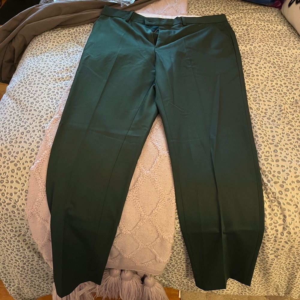 Boohoo Man Emerald Green Trousers